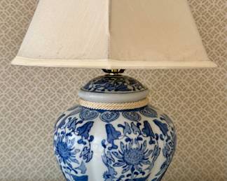 Blue & White Lamp