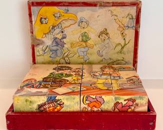 Vintage Wooden Block Puzzle