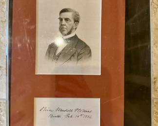 Autographed Oliver Wendell Holmes