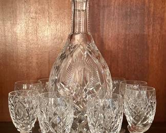 Waterford Decanter & Wine Glasses