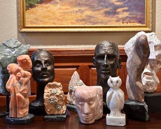 Carved Alabaster Figures