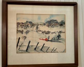 Watercolor, Signed J.O. Rice