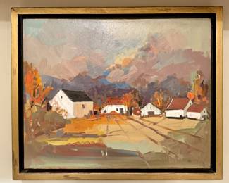 Landscape Oil on Canvas, Signed Armstrong