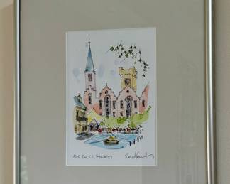 "The Rocks, Sydney" Signed Watercolor