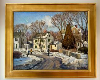 "Rockport" Oil on Board, Signed Ken Knowles