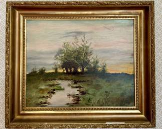 Unsigned Landscape Oil on Board