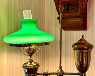 19th C. Single Student Lamp