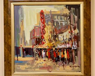 "Old Quebec City" Oil on Canvas, Signed Armstrong