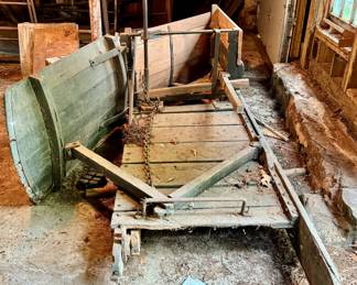 Antique A.B. Black Horse Drawn Plow