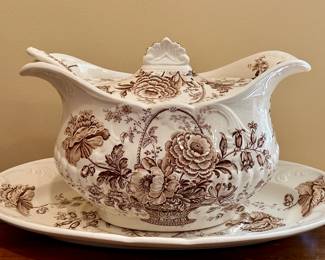 Royal Crownford Ironstone England Soup Tureen with Underplate