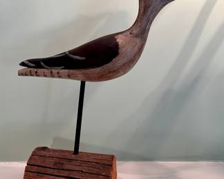 (2) Hand Carved Sanderling Birds