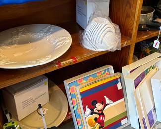Mickey Mouse, Disney figures, mugs, cubes, albums, toys etc