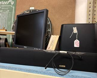 Polk Audio Sound Bar and Woofer, Dell Monitor