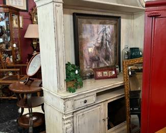 Hook Furniture Company Country French Media cabinet  Touch hinge and lights come on in dome area.  Beautiful.