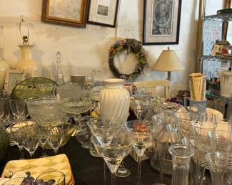 Crystal glasses, bowls, stems.  Pack as much as you can in a box and close the lid.