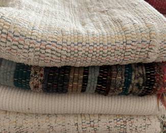 Hand woven rag rugs