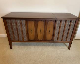 Mid century modern stereo console , works!