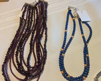 Garnets , pearls and lapis 