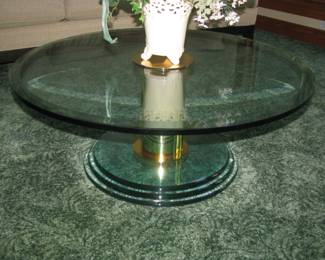 Glass coffee table