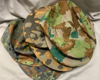 TRIO OF EUROPEAN CAMO FIELD CAP