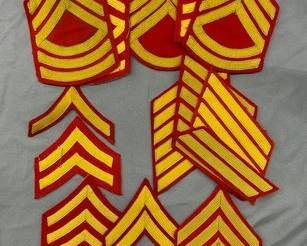 WW2-ERA U.S. MARINE CORPS DRESS BLUE RANKS AND INSIGNIA