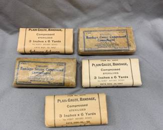 WW2-ERA COMPRESSED GAUZE BANDAGES