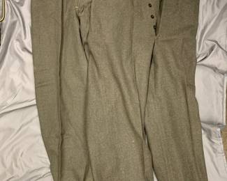 X2 U.S. MARINE CORPS SERVICE GREEN TROUSERS, WW2 ERA