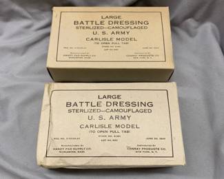 PAIR OF WW2 LARGE BATLLE DRESSINGS, CARLISLE MODEL
