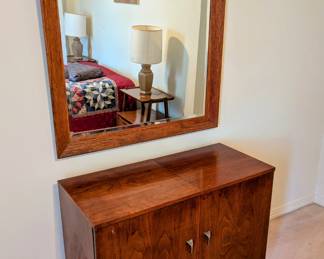 Beautiful Beveled WOOD Mirror - $75 - 35" Wide, 41" tall, see next picture for close-up of wood.