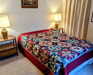 Double Bed Mattress, Box Springs, and frame - $80. Quilt will be sold separately.