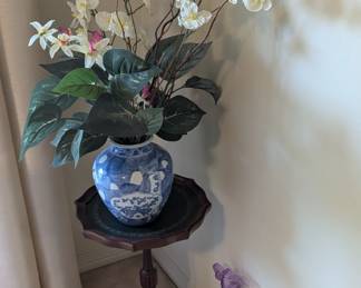 Lovely plant stand, potted silk plant sold separately.