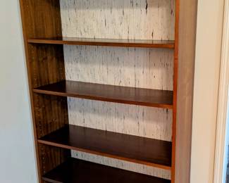 $50 - Bookshelf - with wallpapered backing.
