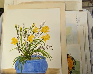 Lots of artwork without frames - excellent selling prices!