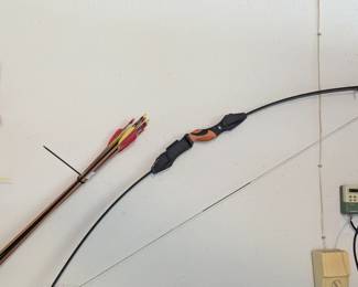 Bow and arrow.