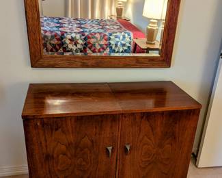 Mid-Century Modern Stereo Cabinet $200 - (No Stereo inside). 36" long, 16.25" deep, 27.5" tall.