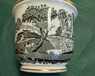 SPODE - Rare Black and White large pot - $110 - (sells on Replacements.com for $160).