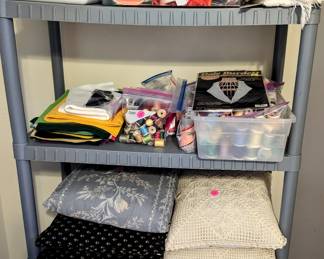 Sewing Supplies - throw pillows.