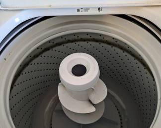 Interior of Beautiful Washing Machine (in garage) -