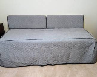 Trundle Bed - two TWIN beds - with Bolsters and matching cover - see following picture that shows bed side by side.