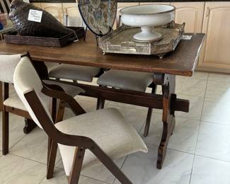 Walnut Trestle Dining Table