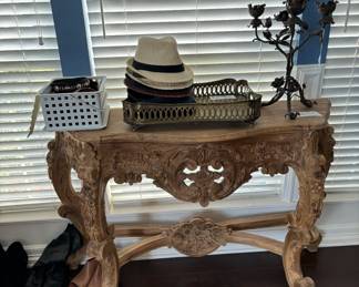 Carved French Style Console Tables