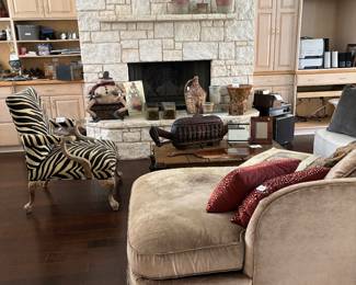 Zebra Stripe Bergere Chair