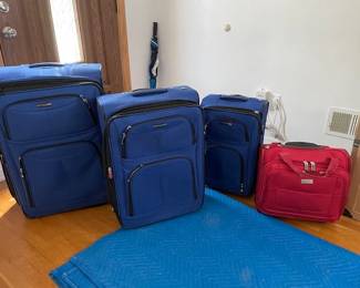 various sized suitcases