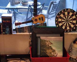 Toys, wall decor, darts