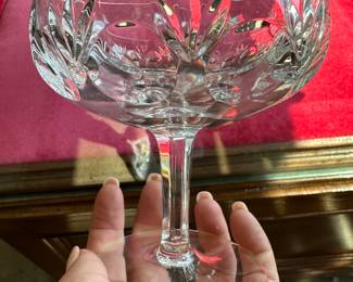 Crystal champagne coupes. 