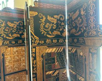 Tall floor length paneled screen. 