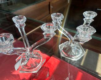 Crystal candelabras. 