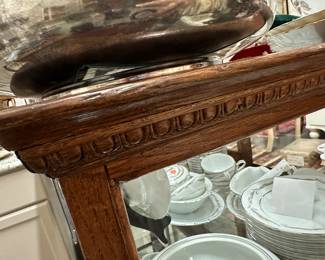 Closeup detail of display cabinet. 