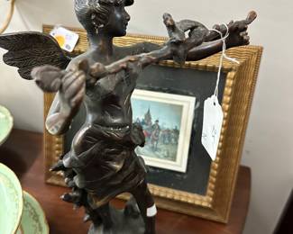Whimsical bronze statue 