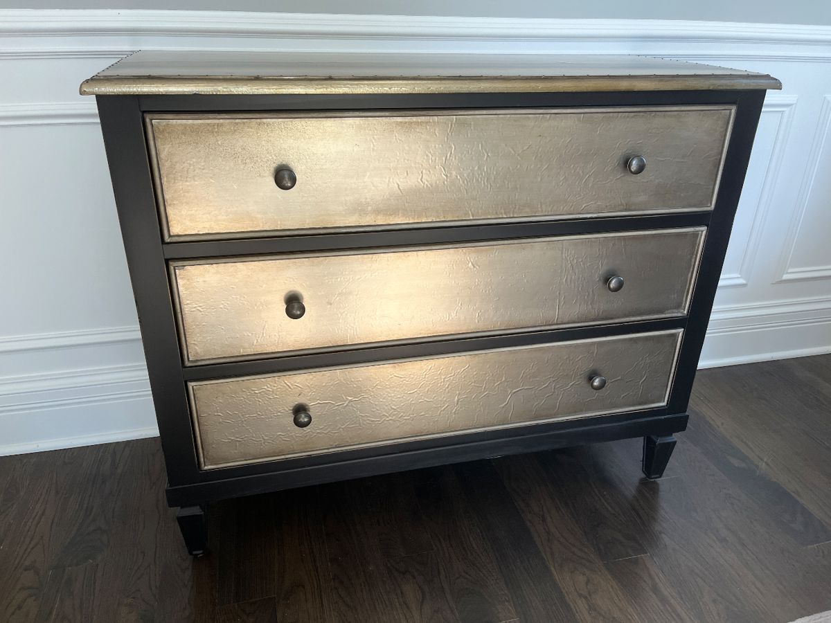 Walter E. Smithe chest of drawers 18" x 42" x 34"H (drop front on top drawer for media storage!) 